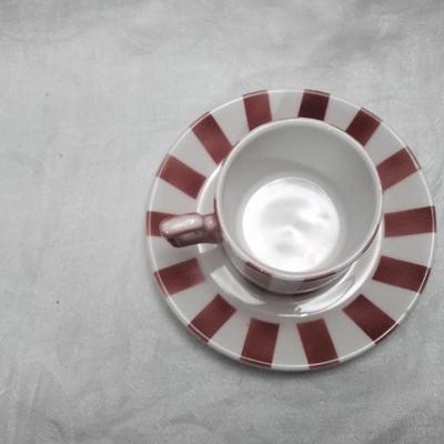 Bonwit Teller Porcelain Demitasse cup with saucer made in Italy 48/208 numbered