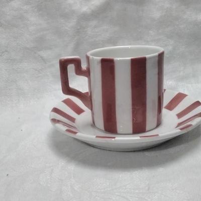 Bonwit Teller Porcelain Demitasse cup with saucer made in Italy 48/208 numbered