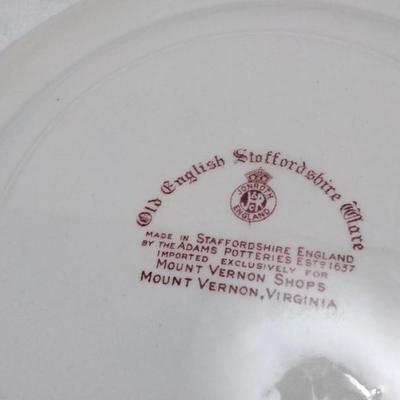 Old English Staffordshire Mount Vernon Plate