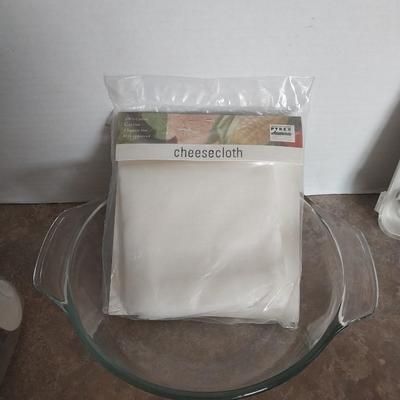 PYREX BAKING DISHES AND CAKE DECORATING SUPPLIES