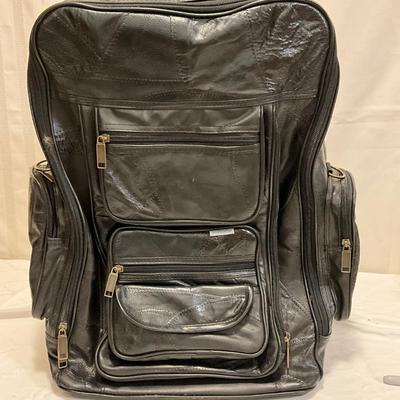 Leather backpack