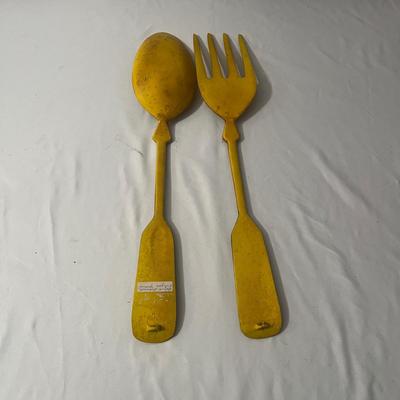 Three Pairs of Large Decorative Spoons & Forks (K-MG)