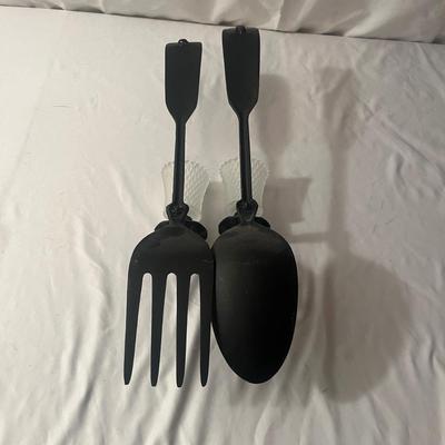 Three Pairs of Large Decorative Spoons & Forks (K-MG)