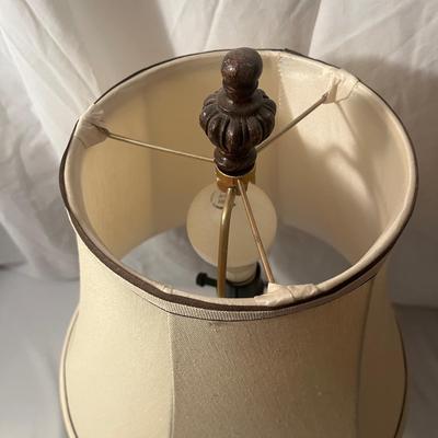 Two Wooden Table Lamps (LR-MG)