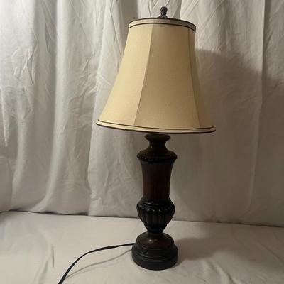 Two Wooden Table Lamps (LR-MG)