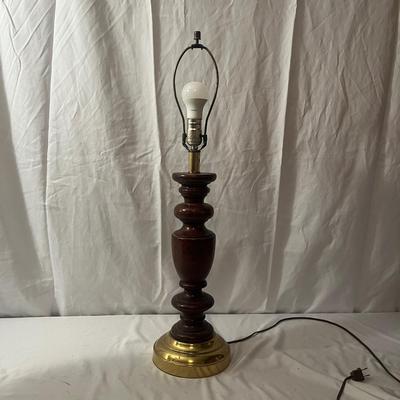Two Wooden Table Lamps (LR-MG)