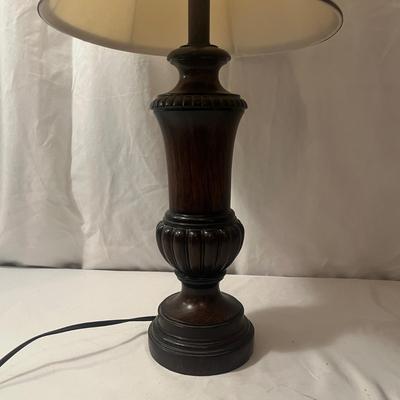 Two Wooden Table Lamps (LR-MG)