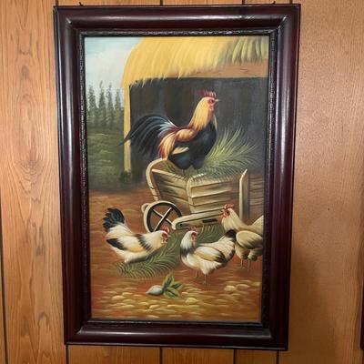 Two Wood Framed Paintings (LR-MG)