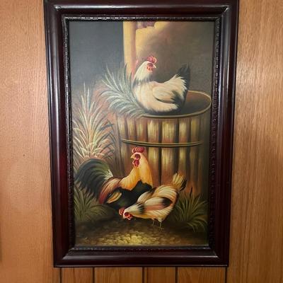 Two Wood Framed Paintings (LR-MG)