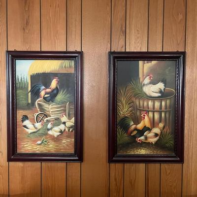 Two Wood Framed Paintings (LR-MG)