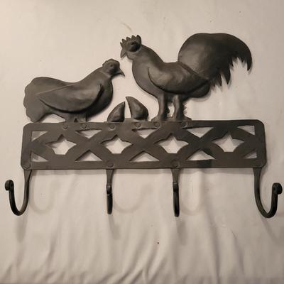 Assortment of Decorative Roosters and Chickens (LR-DW)