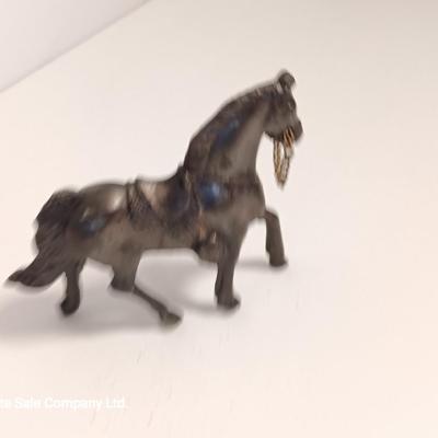 Vintage collectible figures - squirrel family, brass horse, Native woman and more
