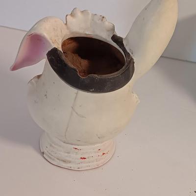Vintage planters and vintage mouse salt & pepper shakers Norcrest Rabbitt