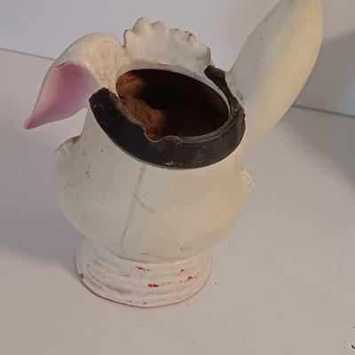 Vintage planters and vintage mouse salt & pepper shakers Norcrest Rabbitt