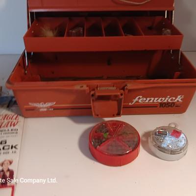 Fenwick 1050 tacklebox with an assortment of tackle