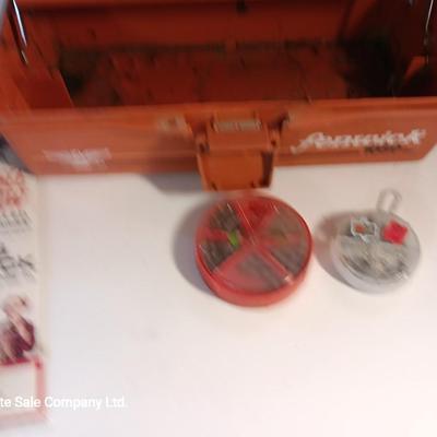 Fenwick 1050 tacklebox with an assortment of tackle