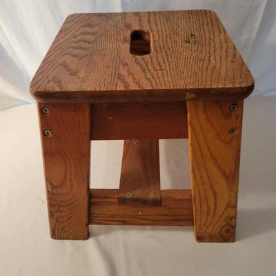 Pair of Oak Bell System Footstools (LR-DW)