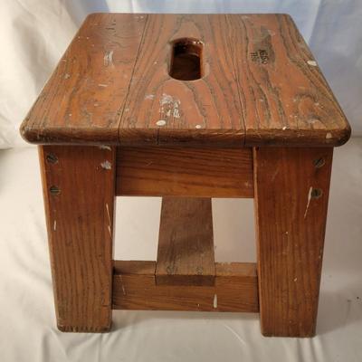 Pair of Oak Bell System Footstools (LR-DW)