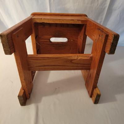 Pair of Oak Bell System Footstools (LR-DW)