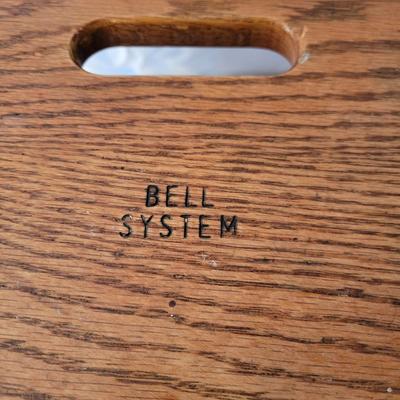 Pair of Oak Bell System Footstools (LR-DW)