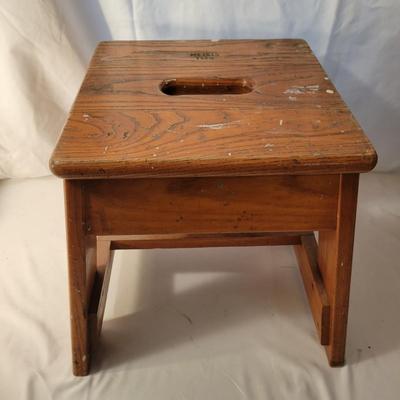 Pair of Oak Bell System Footstools (LR-DW)