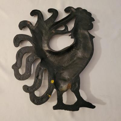 Cast Iron Rooster Door Stops and Wall Pieces (LR-DW)