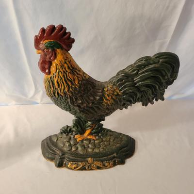 Cast Iron Rooster Door Stops and Wall Pieces (LR-DW)