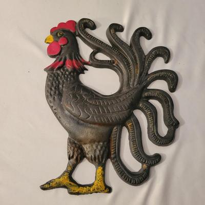Cast Iron Rooster Door Stops and Wall Pieces (LR-DW)