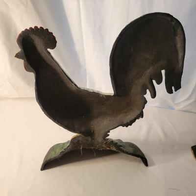 Cast Iron Rooster Door Stops and Wall Pieces (LR-DW)