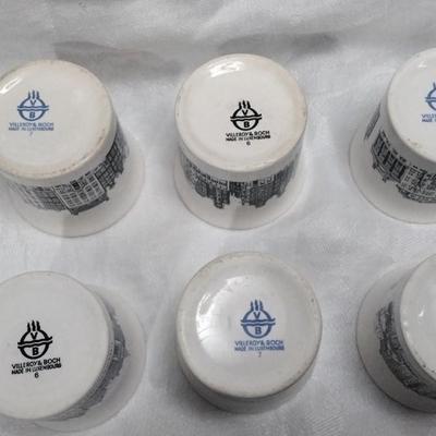 6 Porcelain Villeroy & Boch Shot Glasses
