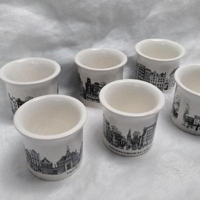6 Porcelain Villeroy & Boch Shot Glasses