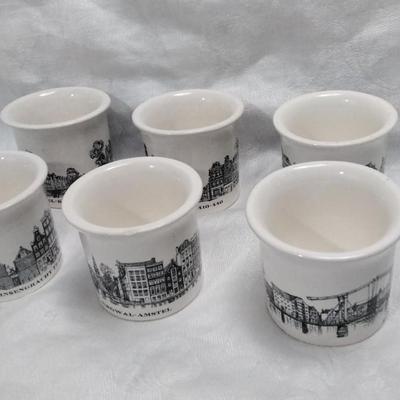 6 Porcelain Villeroy & Boch Shot Glasses