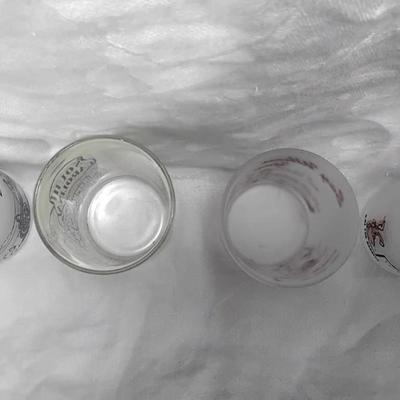 Lot of 4 Vintage Shot Glasses
