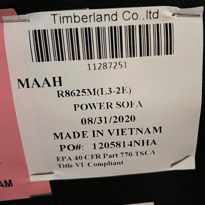TIMBERLAND CO ~ Power Reclining Microfiber Sofa ~ Gently Used