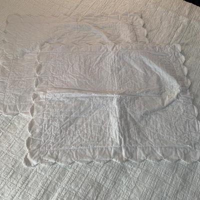 Neutral Toned Accent Pillows with Bedspread & More (B1-HS)