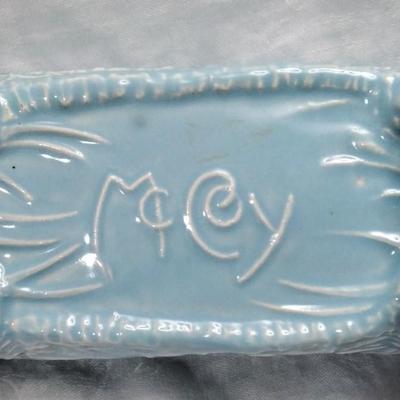 McCoy Rustic Line Blue 1945 Vintage Art Pottery Pine Cone Window Box Planter 506