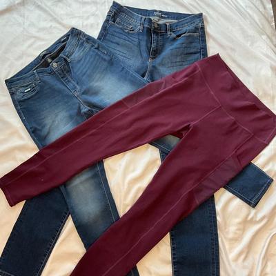 Soho NY & Co Jeans, Nine West jeans, Fabletics leggings size 10
