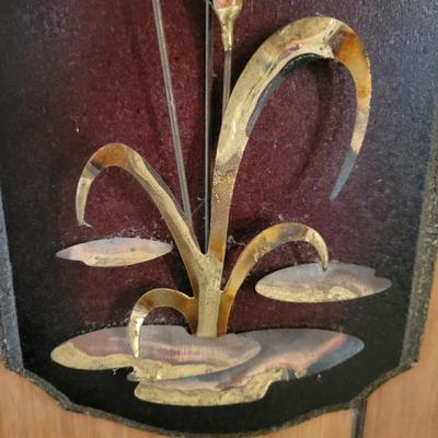 Vintage Copper and Wood Wall Plaques (LR-DW)