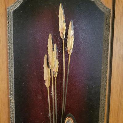 Vintage Copper and Wood Wall Plaques (LR-DW)