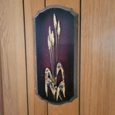 Vintage Copper and Wood Wall Plaques (LR-DW)