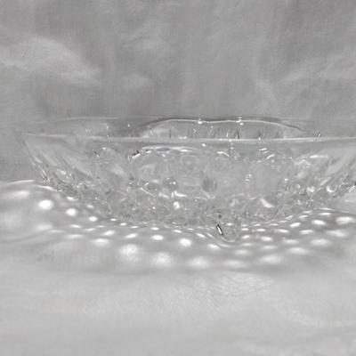 Vintage Anchor Hocking Glass Teardrop Hobnail Three Footed Candy Nut Dish