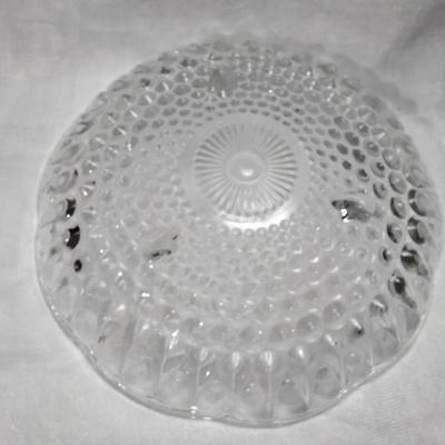 Vintage Anchor Hocking Glass Teardrop Hobnail Three Footed Candy Nut Dish