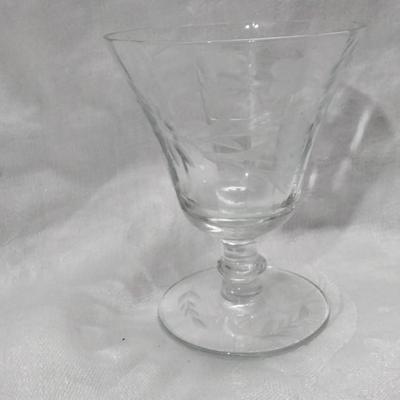 Etched Glass Snifter