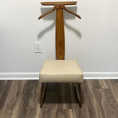 SETWELL COMPANY ~ Vtg. 1966 Solid Wood Valet Chair