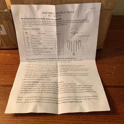 Two Mounting Crystal Chandeliers, New in Box (B1-HS)