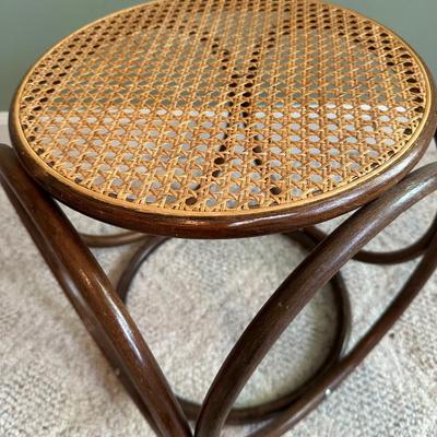 Vintage Bentwood Stool-Side Table