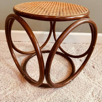 Vintage Bentwood Stool-Side Table