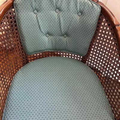 Pair French Regency Faux Bamboo Chairs