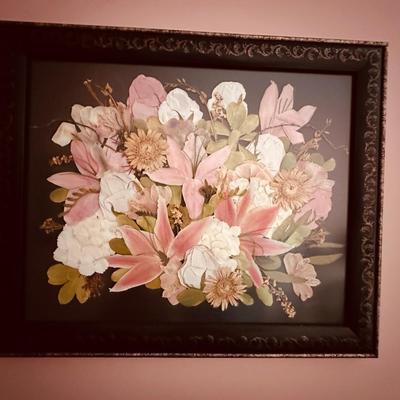 Framed Dried Flower Art