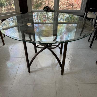 Glass Top Dining Table